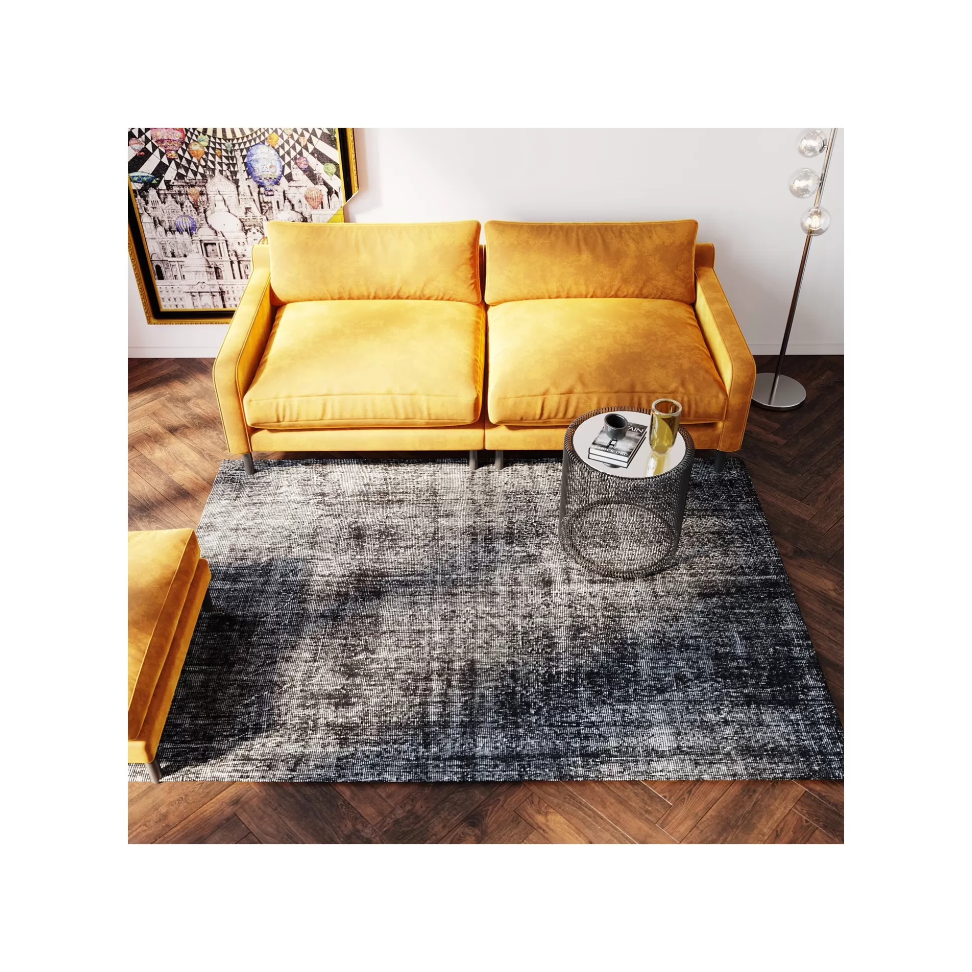 Tapis Gianna 240x170cm Pétrole ^KARE Design Discount