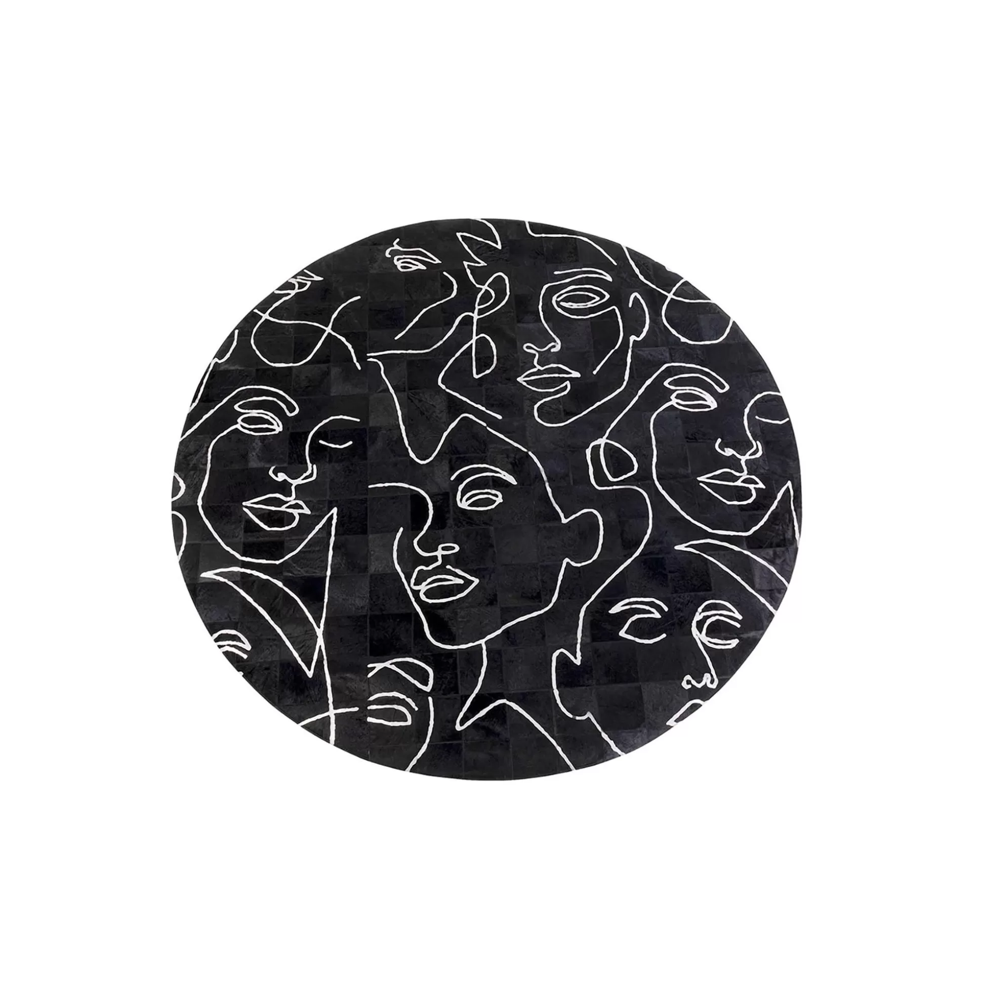 Tapis Visages Noir 250cm ^KARE Design Cheap