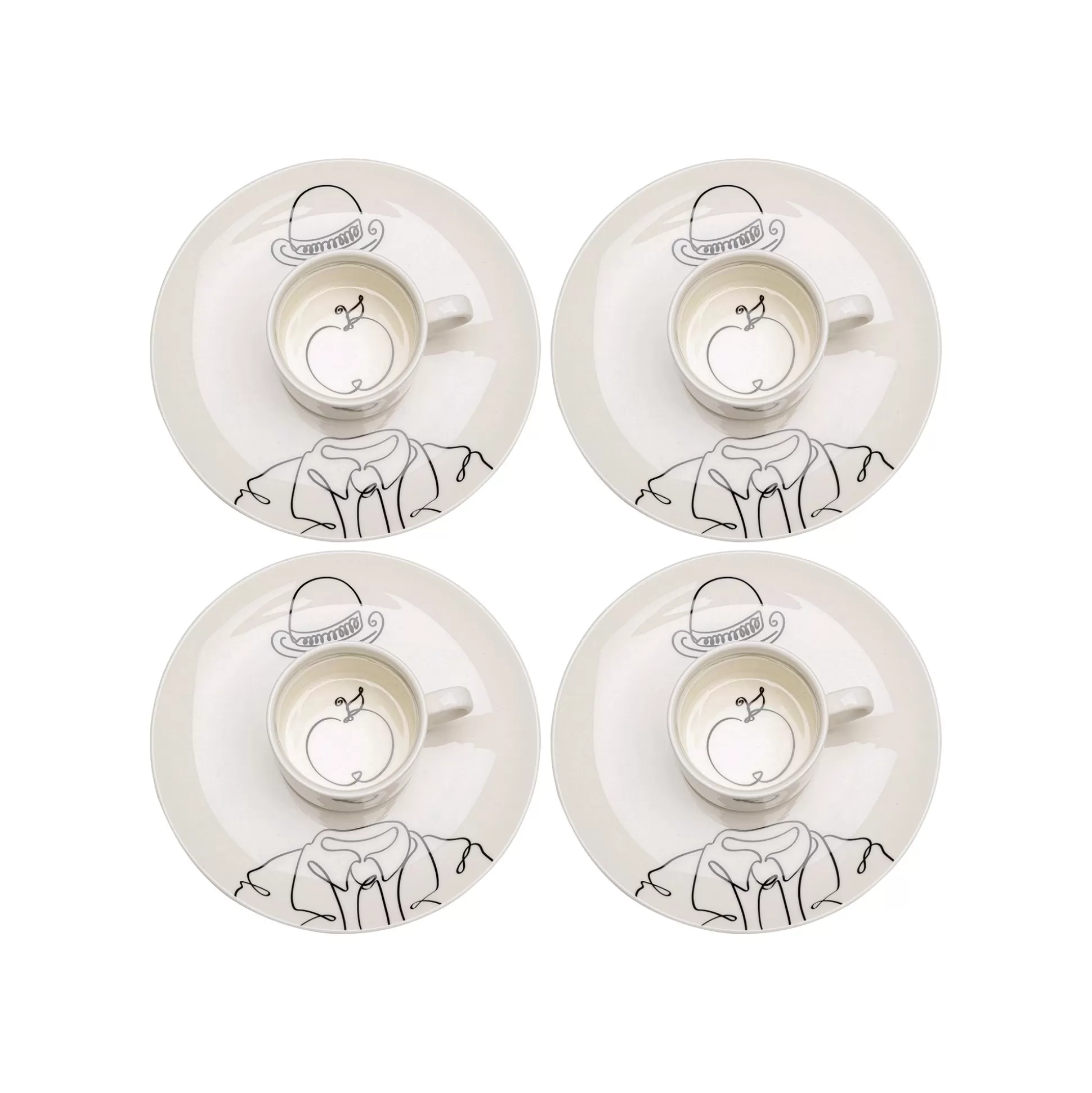 Tasses à Café Favola Pomme Set De 4 ^KARE Design Flash Sale