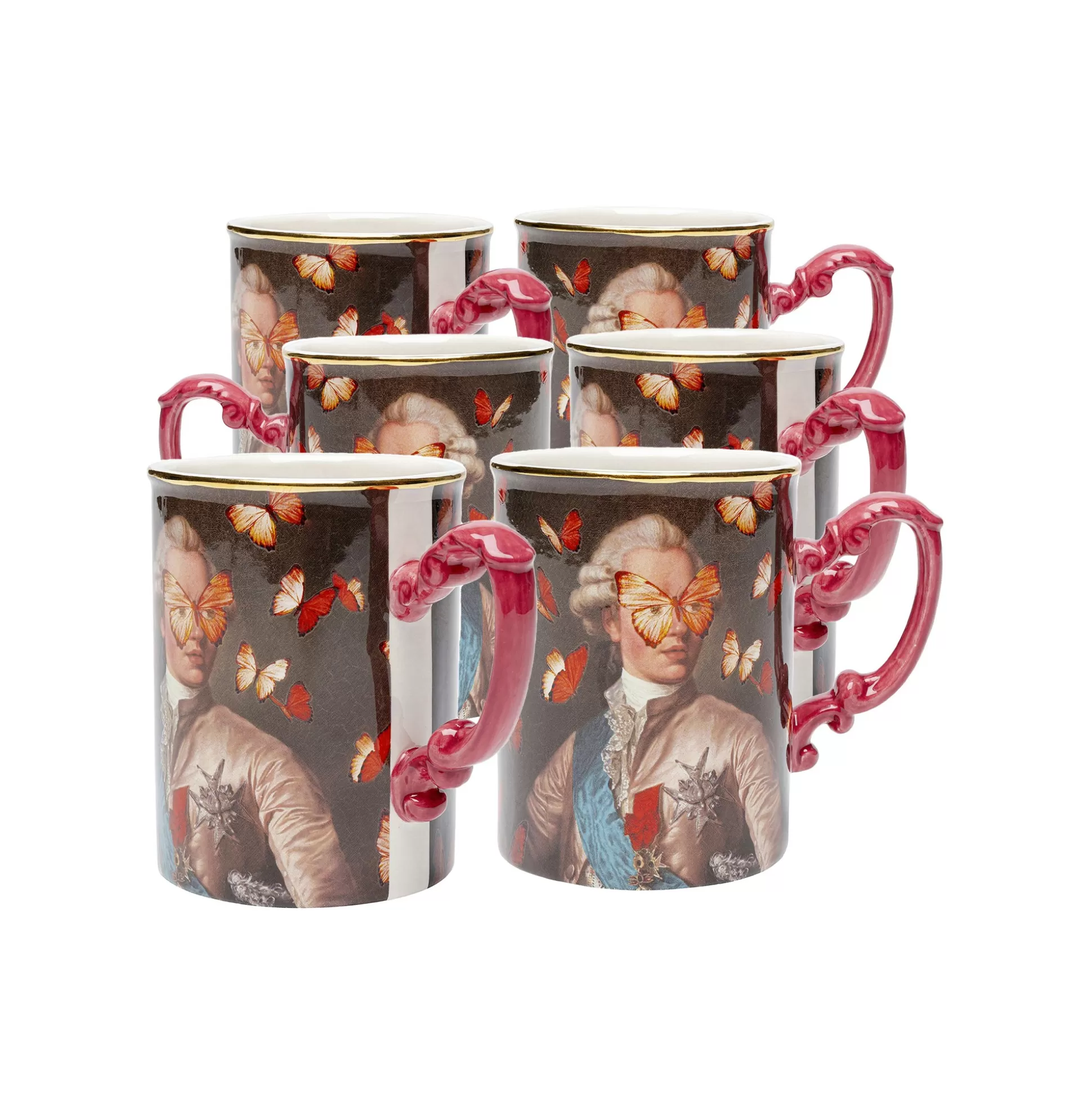 Tasses Duc Papillons Set De 6 ^KARE Design Flash Sale