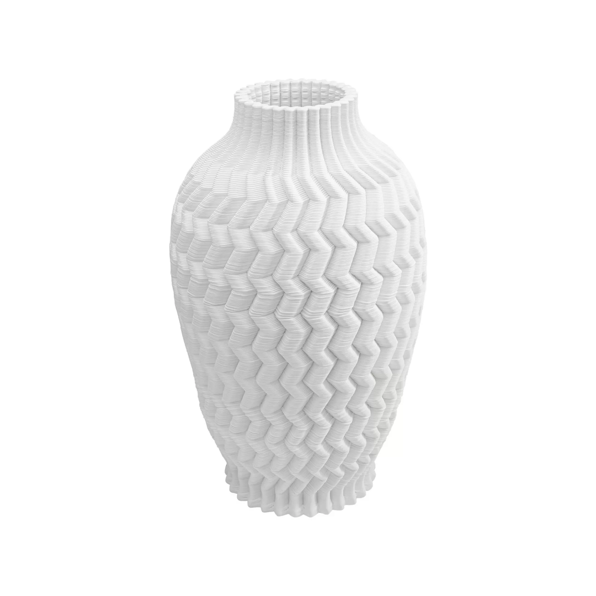 Vase Akira 35cm Blanc Zigzag ^KARE Design Shop