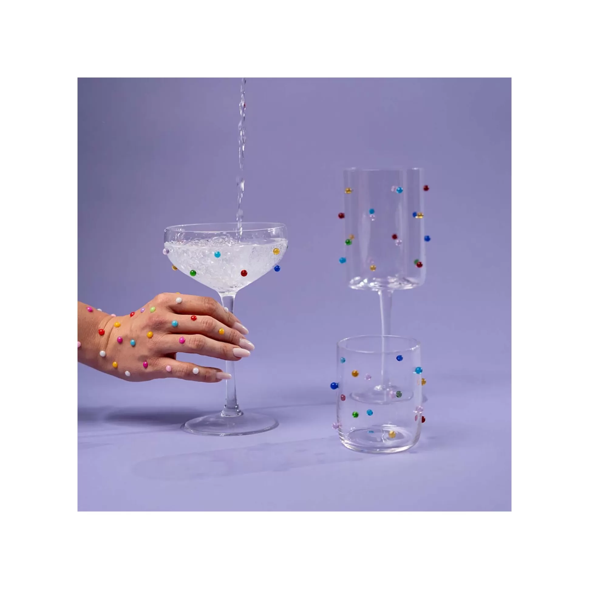 Verres à Cocktail Party Dots Set De 4 ^KARE Design Clearance