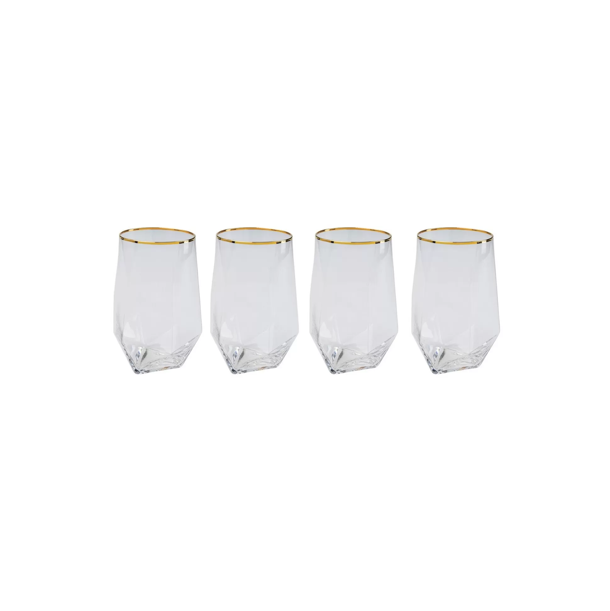 Verres à Eau Diamond Dorés Set De 4 ^KARE Design Hot