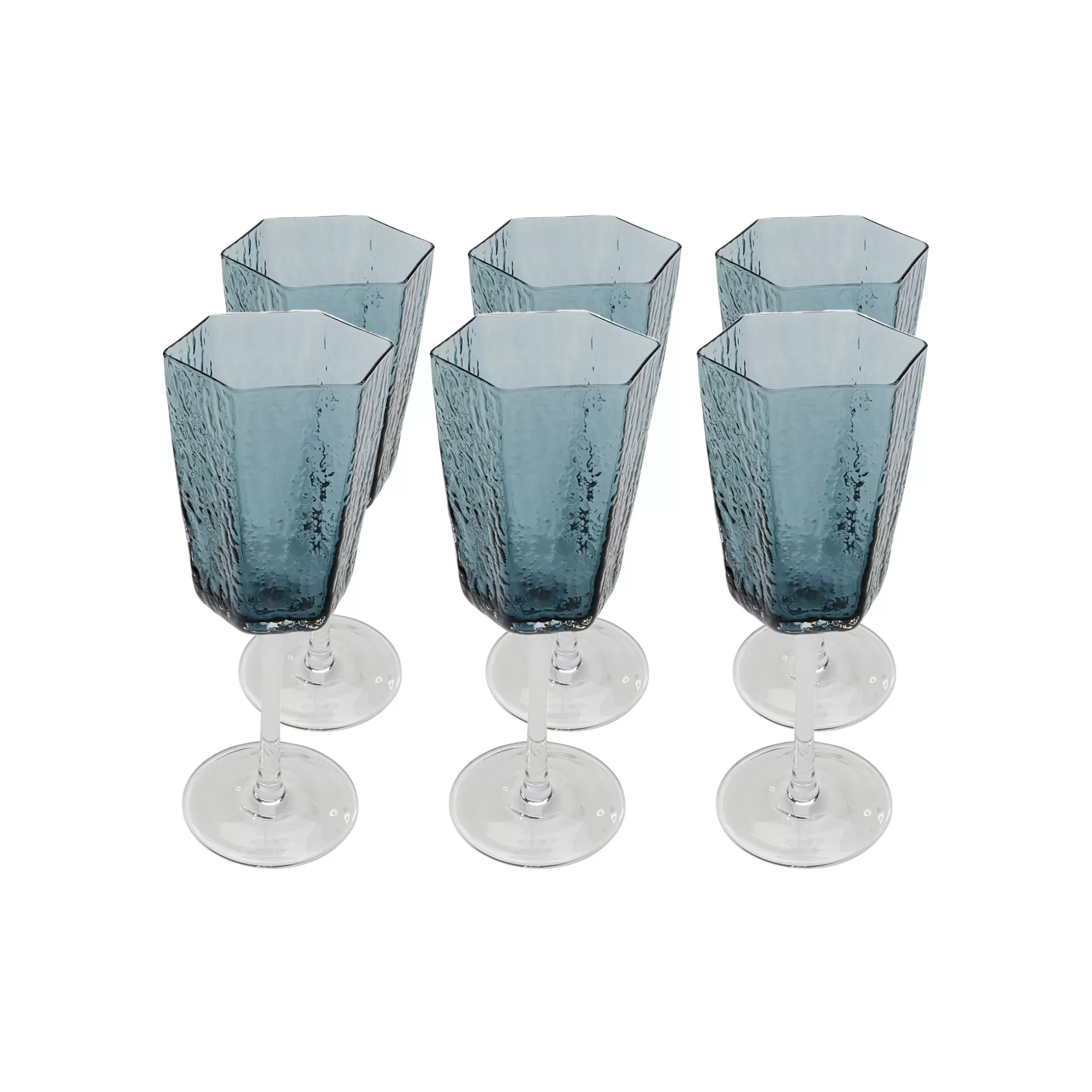 Verres à Vin Blanc Cascata Bleus Set De 6 ^KARE Design Cheap