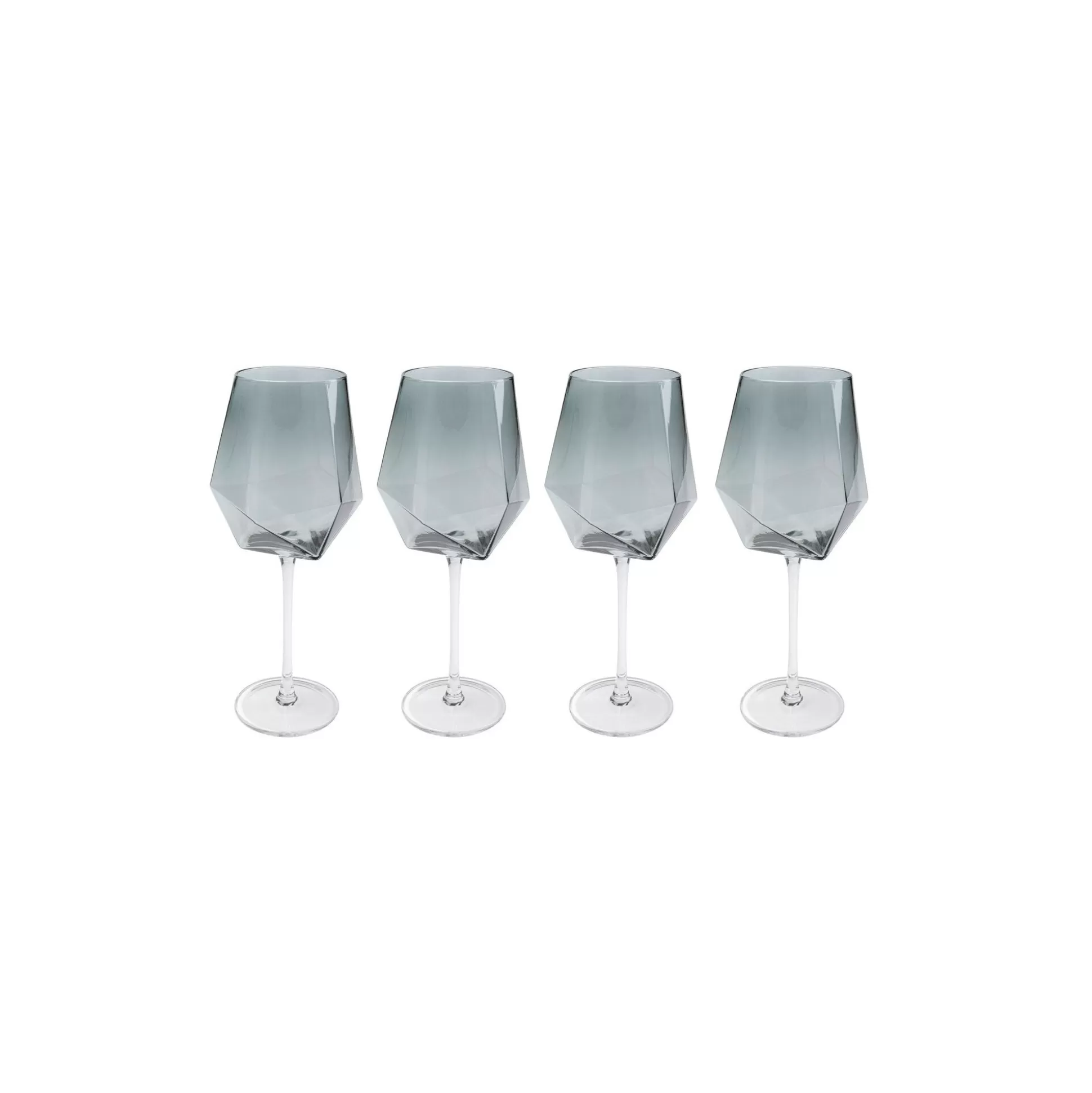 Verres à Vin Diamond Fumé Set De 4 ^KARE Design Outlet