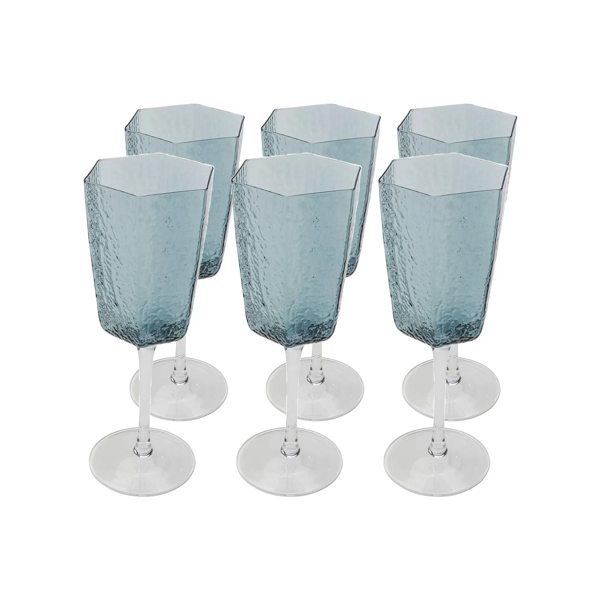 Verres à Vin Rouge Cascata Bleus Set De 6 ^KARE Design Best