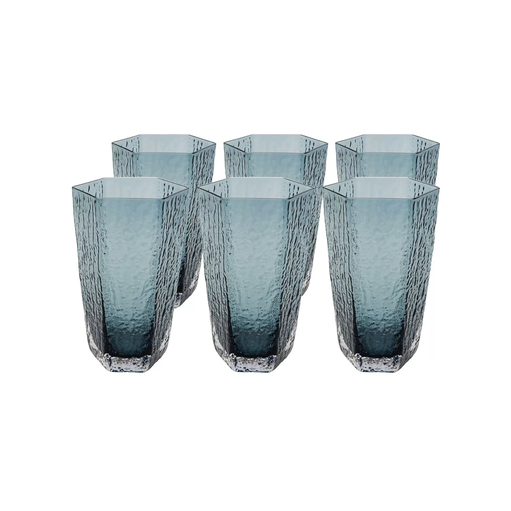 Verres Hauts Cascata Bleus Set De 6 ^KARE Design Best Sale